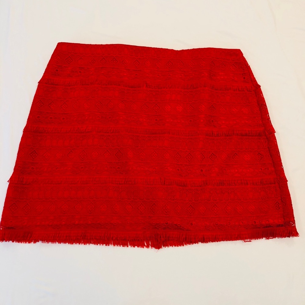 Red Jcrew skirt